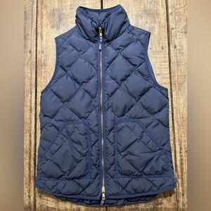 💙 J. Crew Navy Blue Puffer Vest | Women’s Size XS | Great Condition!